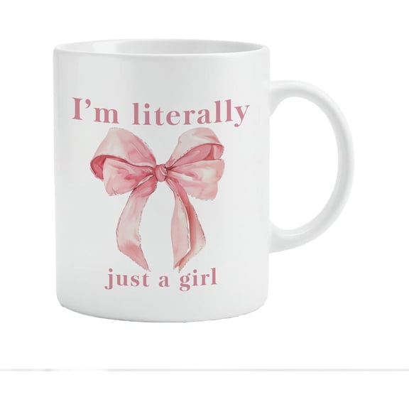 Pink Bows Ceramic Mug Coffee Cup 11oz,Coquette Pink Bows Mug,Pink Bows Coffee Mug,Pink Bows Gifts,Pink Bows Gifts For Women,Pink Bows Mug