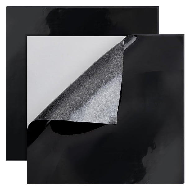 2 láminas de silicona adhesiva de 10 x 10 pulgadas, color negro, resistente a altas temperaturas, para juntas de bricolaje, almohadillas de sellado de 1 mm de grosor.
