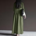 thumbnail image 4 of Zshosam Women Full Sleeved Vintage Long Dress Kleid Maxi Dresses(Green,S), 4 of 5