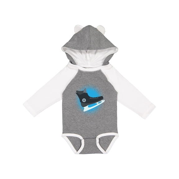 Inktastic Ice Skating Sports Boys Long Sleeve Baby Bodysuit