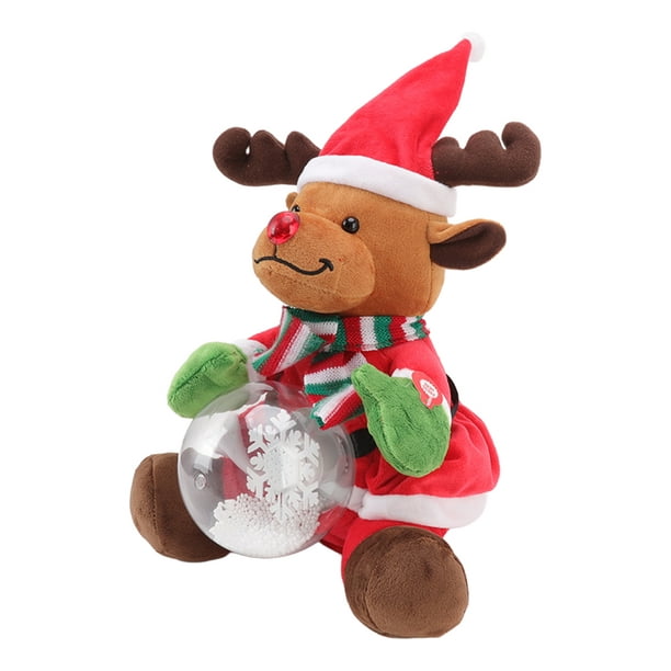 Jouet De Noël En Peluche, Cadeaux Pour Enfants Chantant Des Jouets De Noël  Multifonctions Pour Canapé Elk 