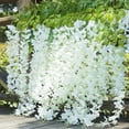 thumbnail image 1 of POINTERTECK 12PCS Artificial Fake Wisteria Vine Rattan Hanging Garland Silk Flowers String Home Party Wedding Decor, 1 of 8