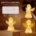 thumbnail image 3 of Linda luz nocturna, lámpara de ángel que cambia de 8 colores hecha de silicona súper suave, 3 of 5