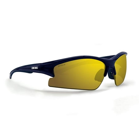 Epoch Eyewear 1 Classic Sporty Navy Frame With Gold Mirror Lens Sunglasses