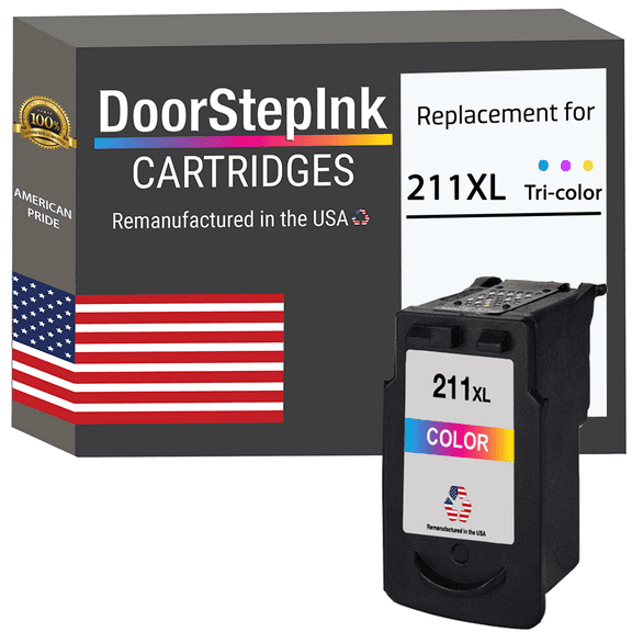 Remanufactured DoorStepInk High Yield Ink Cartridge for Canon CL-211XL Tri-Color