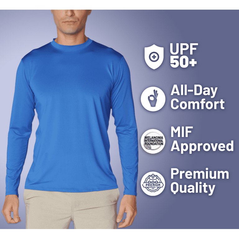 Ingear Dry Fit Swim Shirts For Men Uv Sun Protective Rash Guard Workout Shirts Walmart Com