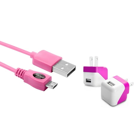 Charger Rino 530 Replacement (Insten Travel Wall Home AC Charger + 6' 6FT Micro USB Cable Charging Cable For CellphoneSmartphone LG Stylo 3 2 Tribute HD K7 / Motorola Moto E4 Plus G5 G4)