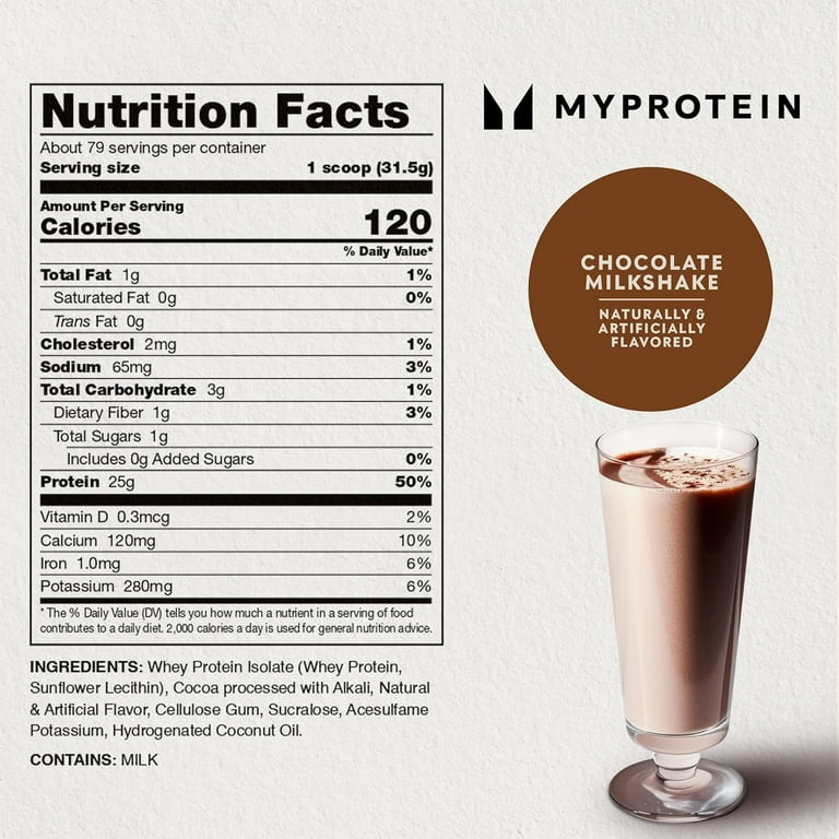 Myprotein Impact Whey Isolate, 5.5lbs, Chocolate, Gluten & GMO