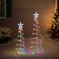 thumbnail image 4 of Northlight LED Lighted Spiral Cone Trees Outdoor Christmas Decorations - Multicolor - Set of 2, 4 of 8
