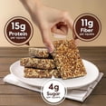 thumbnail image 2 of Energy Squares by Jimmy Sevigny, High Protein (15g) Snack, Tasty Tiramisu Flavor, Healthy Snacks, Peanut Free, Gluten Free, 12 Pack, 2 of 3