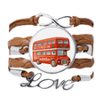 thumbnail image 1 of Britain UK London Red Double Decker Bus Bracelet Love Chain Rope Ornament Wristband, 1 of 3