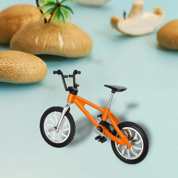 Novedad, bicicleta de , modelo de bicicleta, juguetes educativos, decoración en miniatura, juego de deportes de para niño, colecciones de recuerdo , decoración para Naranja Hugo bicicleta de dedo