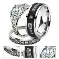 thumbnail image 6 of 1Pc/2Pcs Exquisite Smooth Surface Wedding Bands Alloy Simple Cubic Zirconia Hers His Rings Charm Jewelry, 6 of 8
