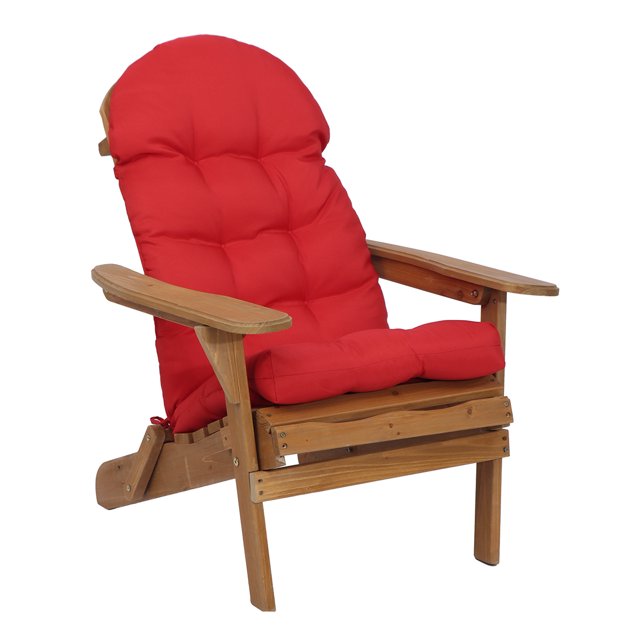 Adirondack Chair Seat Cushion, Weather Resistant Cushions for Adirondack Chair High Back Indoor Outdoor Patio Tufted Lounge Cushion Seat Pads, Rocking Chair Cushion Set Non Slip with Ties