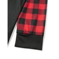 thumbnail image 6 of Family Matching Christmas Pajamas, Elk Letter Print Long-Sleeved O-Neck Tops + Plaid Pattern Trousers, 6 of 10