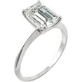 thumbnail image 2 of Charles & Colvard 14K White Gold Moissanite 9x7mm Emerald Engagement Ring-Size 7 2.52ct DEW, 2 of 7