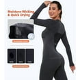 thumbnail image 6 of ANFERRY Womens Ski Base Layers Quick Dry Sweat Wicking Thermal Sets Crew Neck Seamless Athletic Long Underwears for Winter, 6 of 7