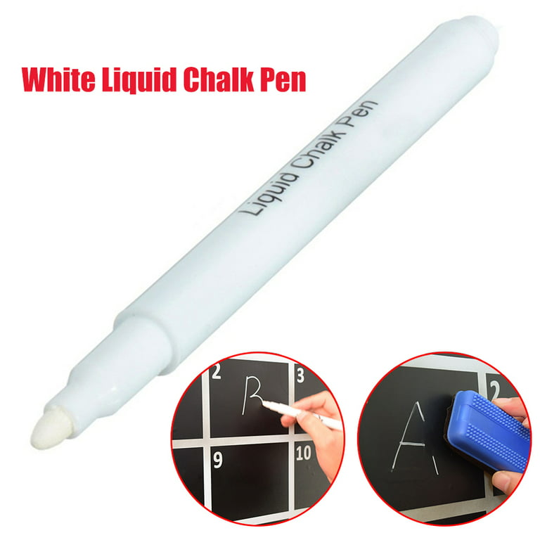 Sagasave White Liquid Chalk Pen Chalkboard Pen for Teacher Student Artist Kids White, Size: 13.3 cm