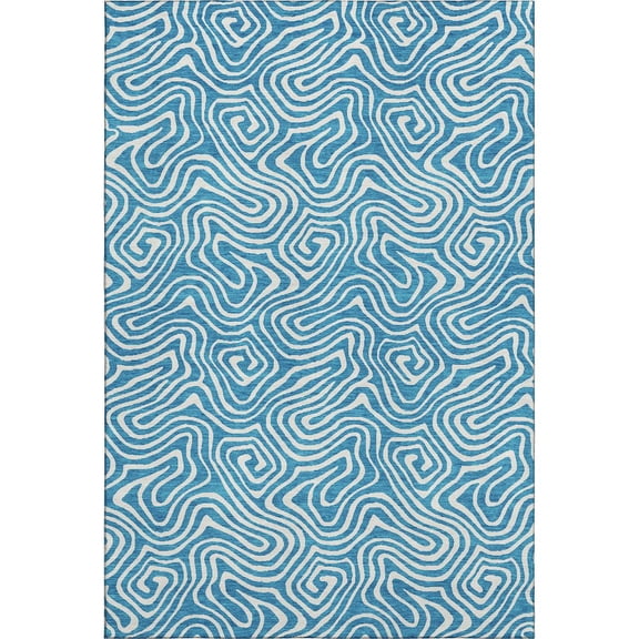Dalyn Rugs Premium Machine Washable Mayfield AMF1030 Teal 9' x 12' Rug