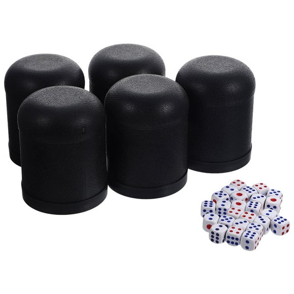 LNGOOR 5 Sets Dice Cup Mini Shaker Cup Plastic Dice Shaker Cup Small Plastic Dice for Party