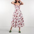 thumbnail image 2 of WILLBEST Regalos Para Mujer Vestido Midi Con Estampado Floral De Verano Para Mujer Con Cómodo Y Transpirable. En La Cintura Vestido Elegante De Fiesta, 2 of 4