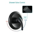 thumbnail image 4 of Kichae 10-in Rainfall Round Shower Faucet Matte Black Round Rain Fixed Shower Head 1.8-GPM (6.8-LPM), 4 of 8