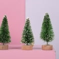 thumbnail image 3 of Mini Christmas Tree, Set of 12 Sizes Artificial Small Tiny Pine Tree with Wooden Bases, for Xmas Holiday Room Tabletop Decor, 3 of 8