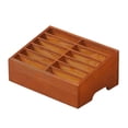 thumbnail image 1 of Siruishop Phone Storage Box Mobile Phone Management 12 Grid Decorative Rectangular Wooden Save Space Smartphone Storage Rack for Office Brown, 1 of 8