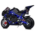 thumbnail image 4 of FRP 2 Stroke Pocket Bike 01 2.5hp Gas Powered Mini Bike, Blue, 4 of 6