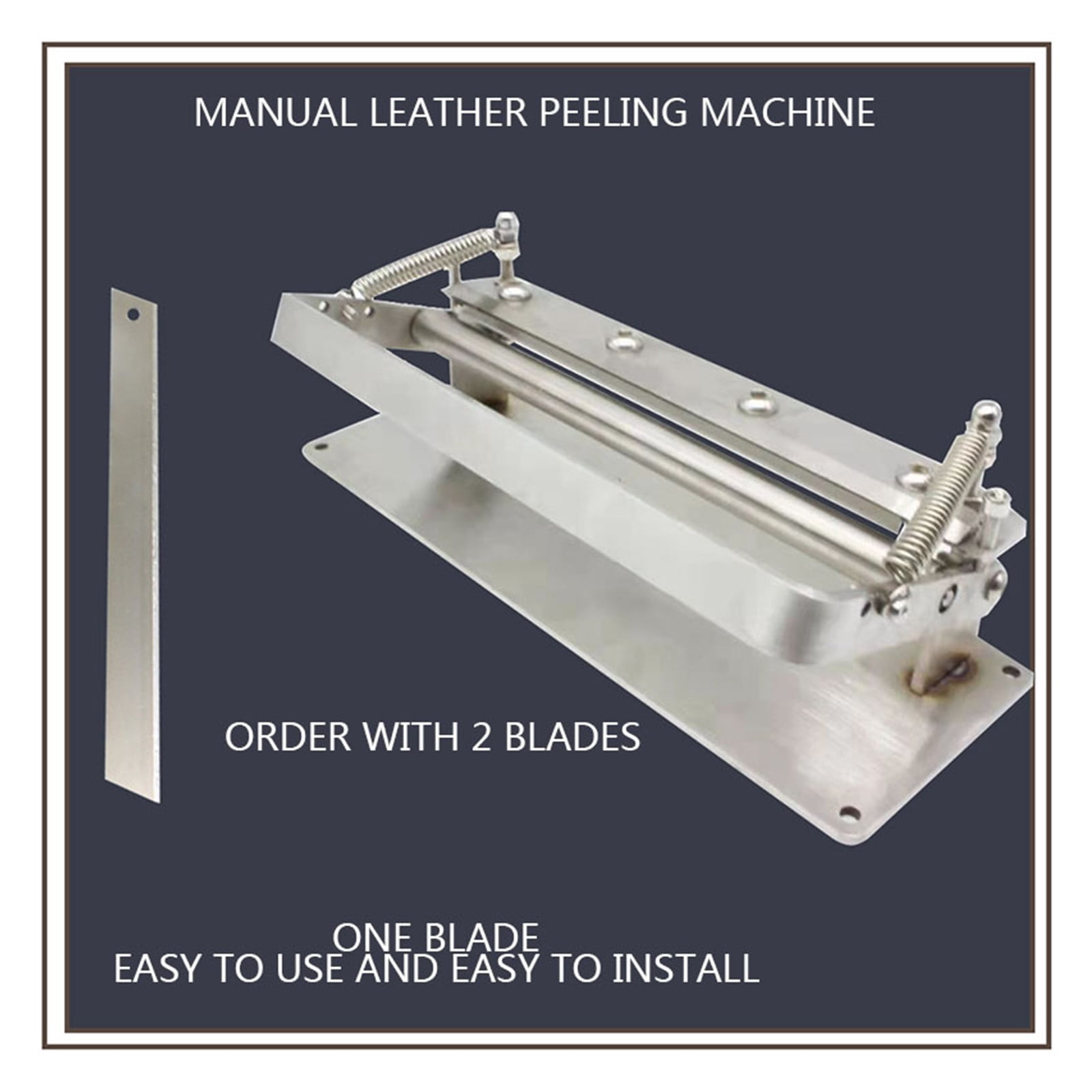 Portable Manual Leather Peeling Machine Stainless Steel Leather Shoveling Peeling Machine Cowhide Sheet Leather Separation Tool