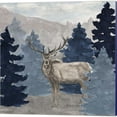 thumbnail image 3 of Great Art Now Blue Cliff Mountains Scene -Bear, Deer, Elk, Moose by Tara Reed 4 Piece Canvas Art Set Each 14"W x 14"H, 3 of 6