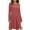 Pink, variant on Muscularfit Fall Dress Loose Waist Dress Midi Crew Neck Long Sleeve Dresses