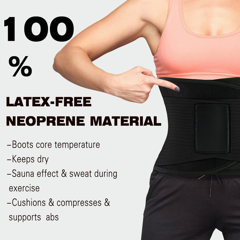 Waist Trainer for Women,Tummy Control Slimming Waist Belt Sweat Belly Band  Workout Sports Girdle with Powerful Velcro,for Weight Loss Workout Fitness  Back Support Belt Black : : Sports & Outdoors