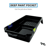 Precision Defined Supreme 4-inch Plastic Paint Roller Tray Set (2-Pack)