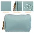thumbnail image 3 of Large Makeup Bag for Purse Travel Handy Makeup Pouch Portable Cosmetic Bag for Women Light Blue Beige, 3 of 8