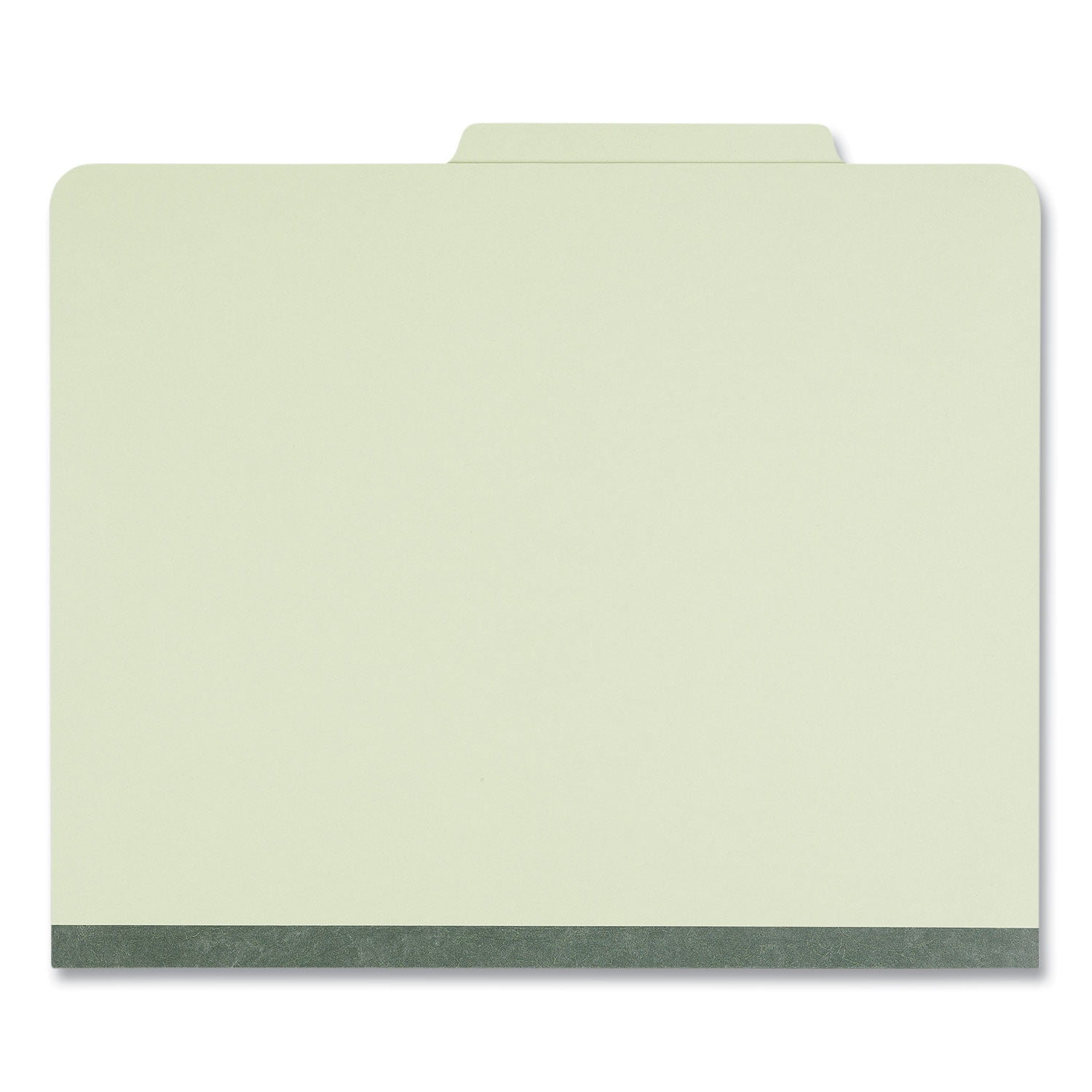 Six--Section Pressboard Classification Folders, 2 Dividers, Letter Size, Green, 10/Box