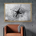 thumbnail image 2 of wall26 Framed Canvas Print Wall Art Compass on Gritty Gray City Brick Wall Abstract Shapes Digital Art Graffiti &amp; Street Art Scenic Cityscape for Living Room, Bedroom, Office - 24"x36", 2 of 5