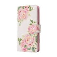thumbnail image 3 of SaniMore for Samsung Galaxy S23 2023 Case PU Leather with Luxury Flower for Girls Women Stand Feature Card/Cash Slots Detachable Wrist Strap Magnetic Clasp All-inclusive Protective Case, Rosebud, 3 of 8