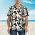 thumbnail image 2 of Sikiie Abstract Watercolor Print Men's Hawaiian Shirt, Summer Beach Button Pocket Short Sleeve T-Shirt,Medium, 2 of 7
