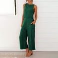 thumbnail image 5 of Rovga Women Sets Outfits Suit Fashion Comfortable Vest And Long Pants Solid Color Top Set Suit Female Clothing Sets Streetwear, 5 of 9