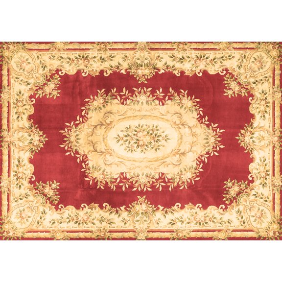 Ahgly Company Indoor Rectangle Medallion Brown French Area Rugs, 2' x 5'
