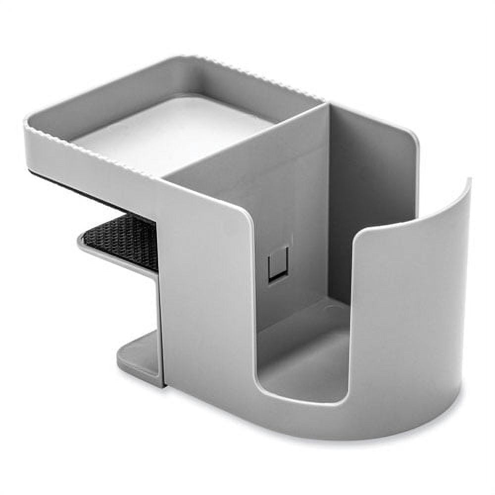 Standing Desk Cup Holder Organizer, Two Sections, 3.94 x 7.04 x 3.54, Gray | Bundle of 10 Each