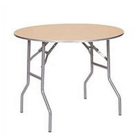 Table - 36" WFT Series Russian Birch Wood Round - Metal Edge