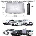 thumbnail image 2 of Car Windshield Sun Shade Umbrella, Universal Fit For Most Sedans And Suv's, 5 Layers Of Nano-Reflective Coating, Heat-Insulating, 10 Fiberglass Ribs, Foldable, Easy To Store. P008, 2 of 5