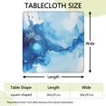 thumbnail image 2 of Blue Marble Pattern Square Fitted Tablecloth with Elastic Edge,Square Table Cover,Washable Elastic Table Cover for Home Kitchen Party Decor 36"x36", 2 of 6