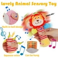 thumbnail image 5 of KABOER 3 Pcs Baby Soft Rattles Toys, Baby Sensory Rattle Toys, Plush Animal Rattle Toys, Infant Squeak Sound Sensory Toys for 0-6 Months Newborn, 5 of 7