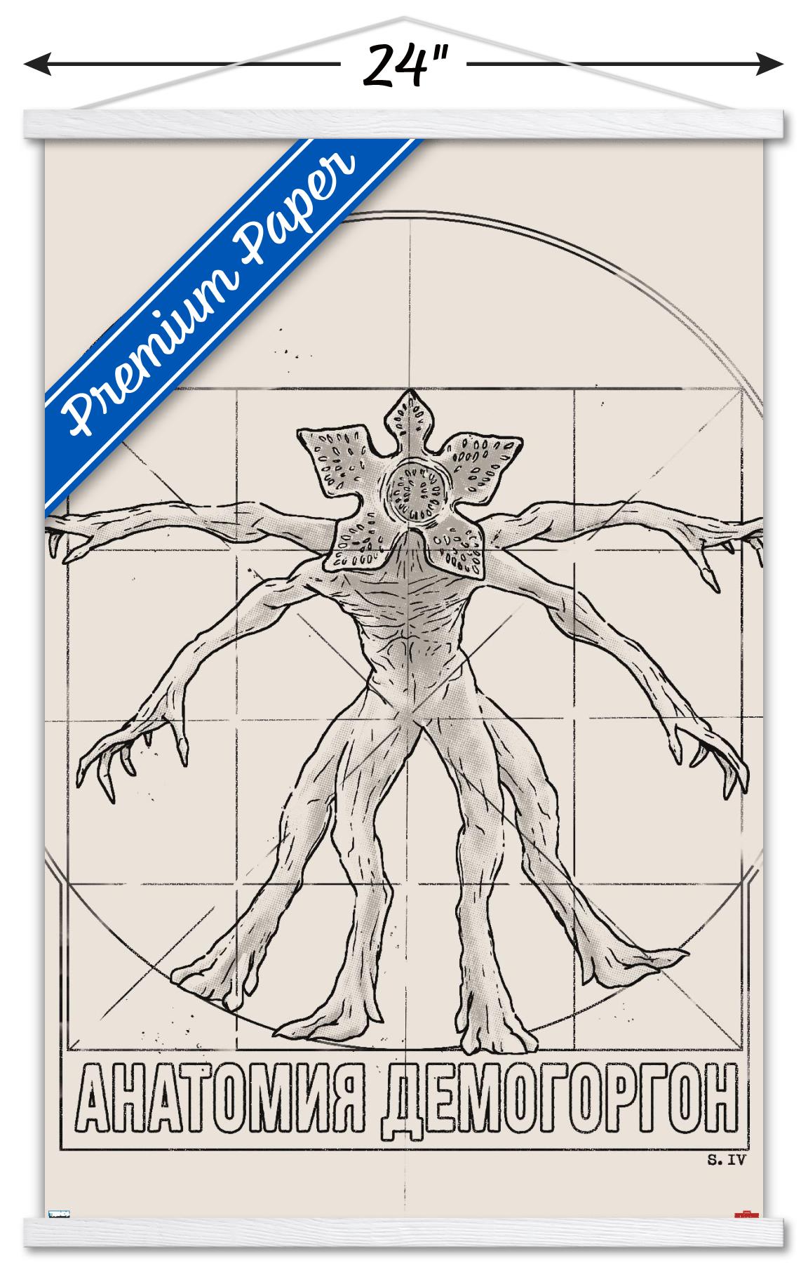 Netflix Stranger Things: Season 4 - Vitruvian Demogorgon Wall Poster with Magnetic Frame, 22.375" x 34"