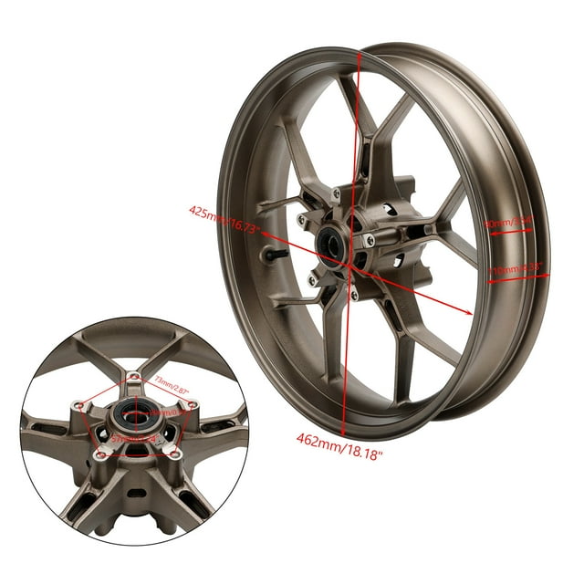 Gunmetal Front Wheel Rim for Honda CB CBR 650 R CB650R CBR650R 2019 - 2023