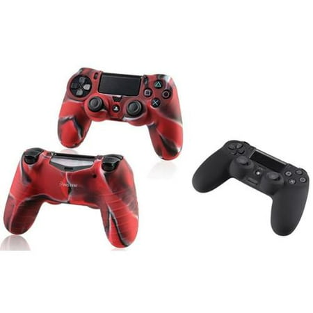 ps4 controller skin by Insten Black Skin Case Cover + Camouflage Navy Red Skin Case Cover for Sony PlayStation 4 PS4