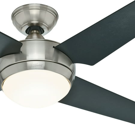 Hunter Fan 52" Contemporary Ceiling Fan with Light and Remote in Brushed Nickel - (Certified Refurbished)